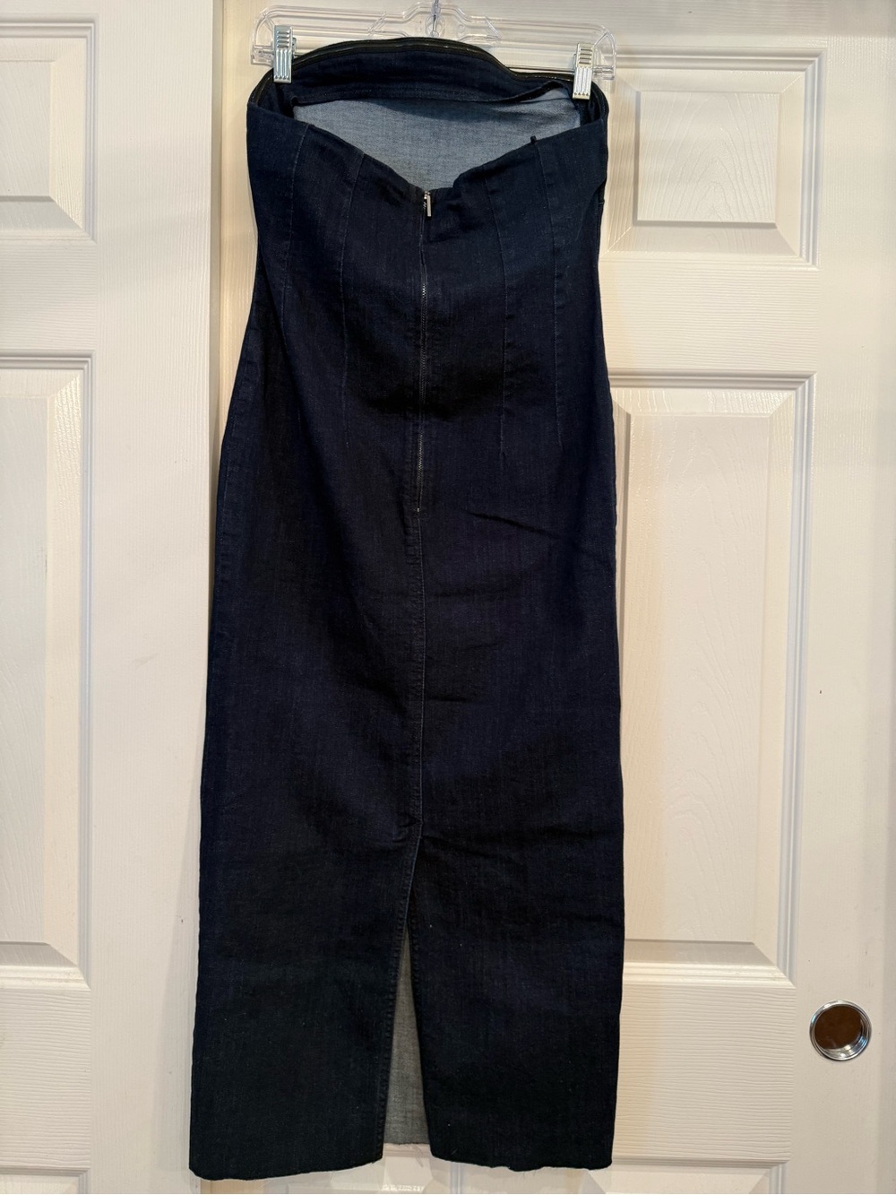 Zara Dark Blue Denim Jacket with Zipper Trim - Picture 2 of 4